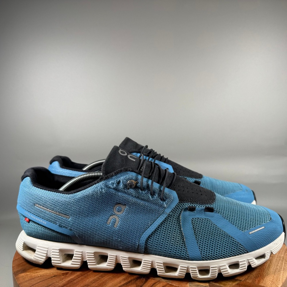 On Cloud Running Shoes Mens 13 Blue Low Top Athletic Sneakers